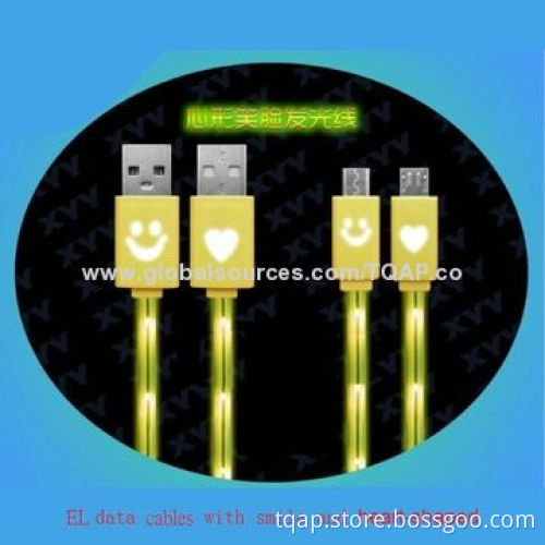 LED USB Cable with Smile and Heart Shape, for iPad Mini